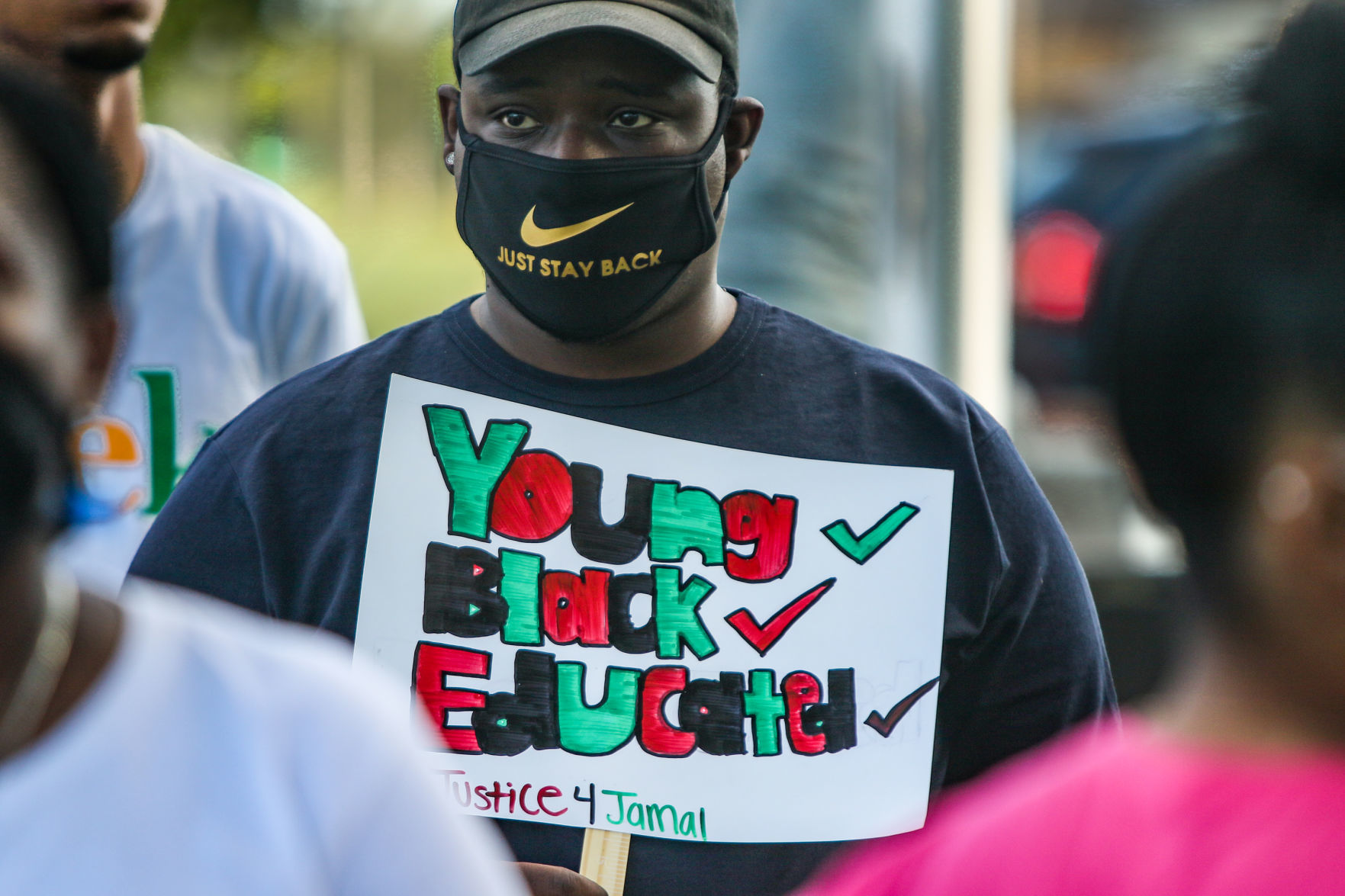 Protesting the shooting death of Jamal Williams